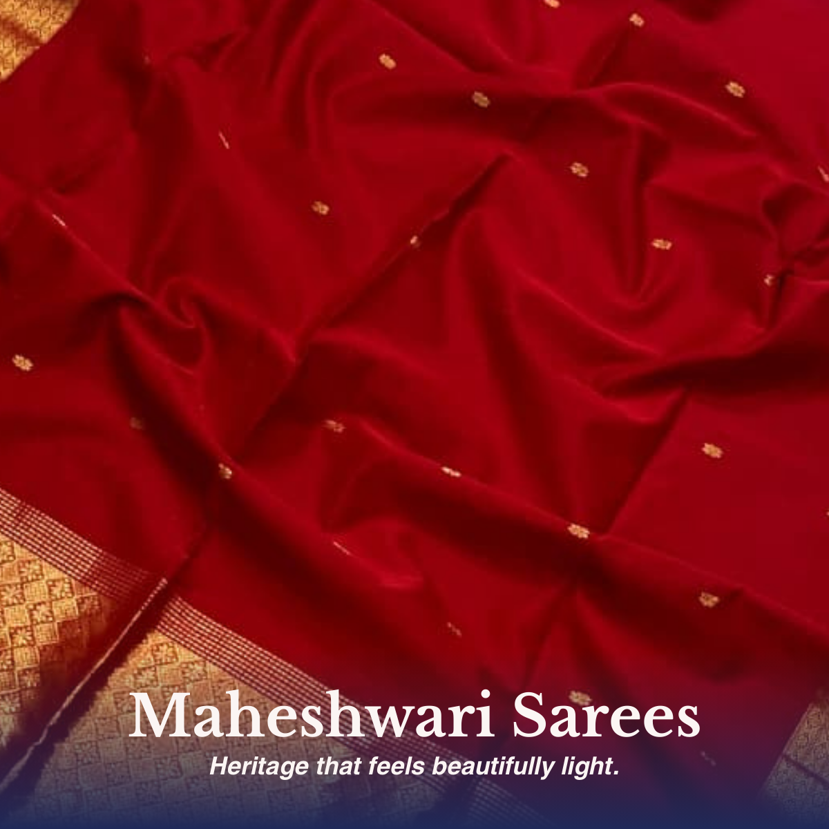 red maheshwari saree