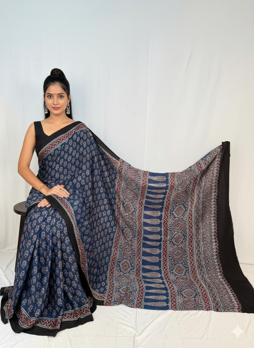 Ajrakh Saree DBT68