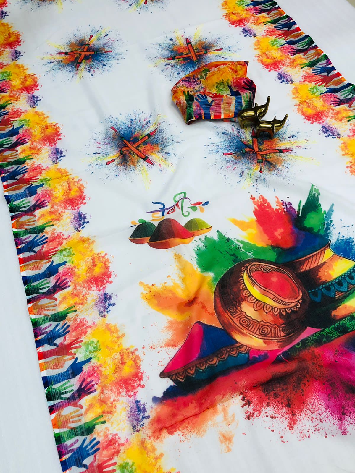 Colorful decorative design with traditional elements on a white background