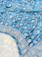Sunehri Banarasi Mashru Soft Silk Saree