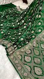 Sunehri Banarasi Katan Mashru Soft Silk Saree