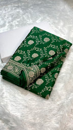 Sunehri Banarasi Katan Mashru Soft Silk Saree