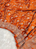 Sunehri Banarasi Katan Mashru Soft Silk Saree