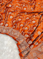 Sunehri Banarasi Katan Mashru Soft Silk Saree