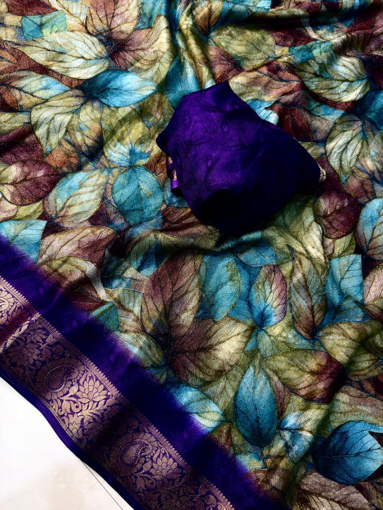 Marshmallow Georgette Saree