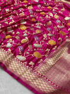 Shivangi Banarasi Katan Mashru Mina Soft Silk Saree