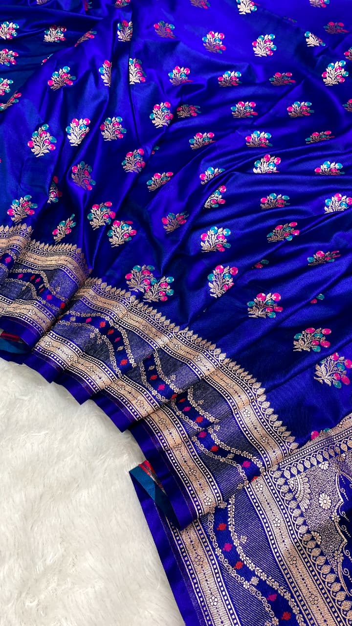 Kala Kriti Banarasi Katan Mashru Soft Silk Saree