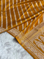 Panna Banarasi Mashru Soft Silk Saree