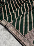 Panna Banarasi Mashru Soft Silk Saree