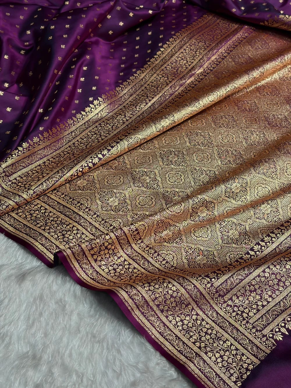 Pankhuri Banarasi Mashru Soft Silk Saree
