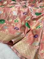 Shivangi Banarasi Katan Mashru Mina Soft Silk Saree