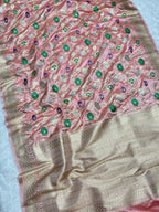 Shivangi Banarasi Katan Mashru Mina Soft Silk Saree