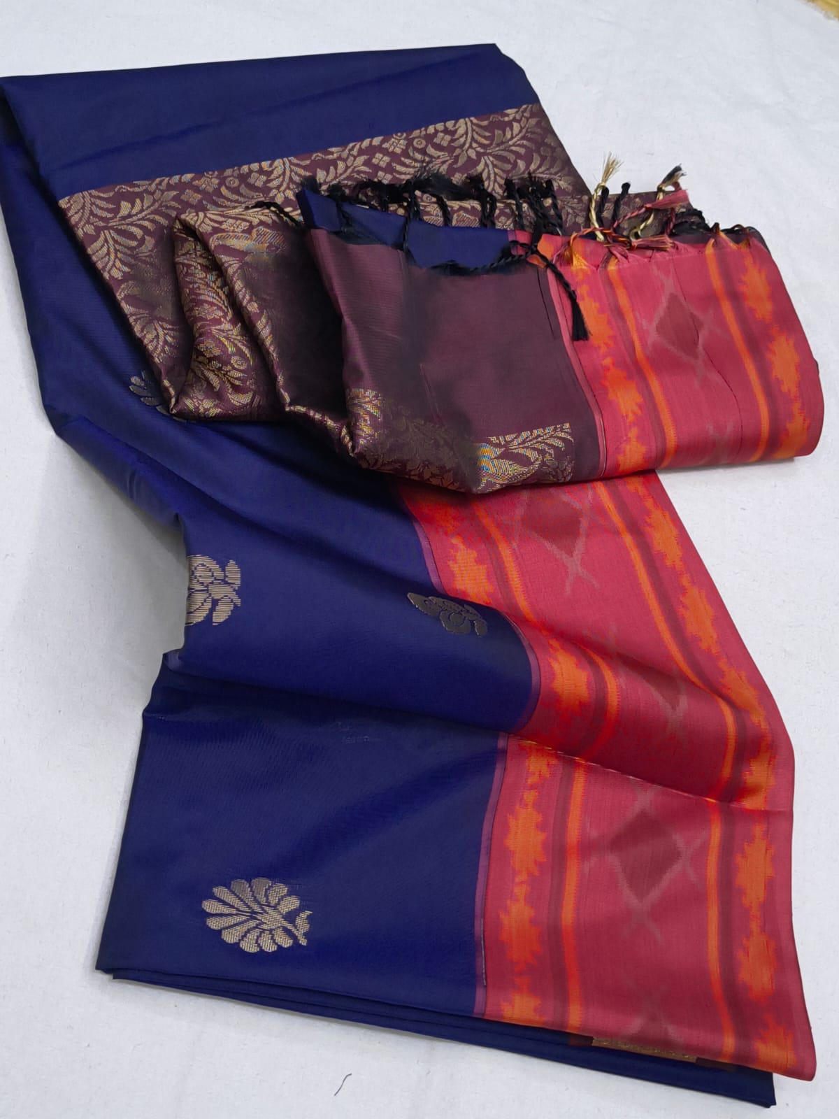 Set of colorful sarees with patterns on a white background