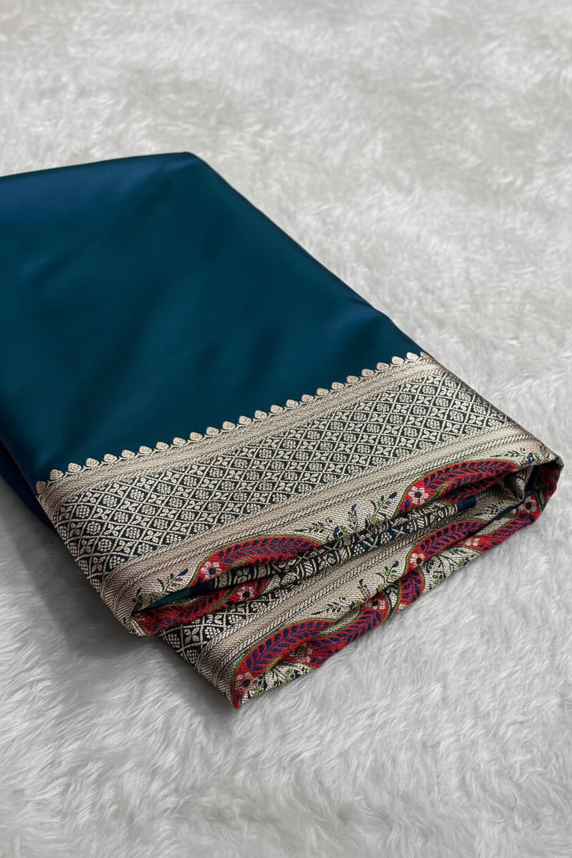 Folded fabric with intricate patterns on a textured surface, with 'Zara' branding visible.