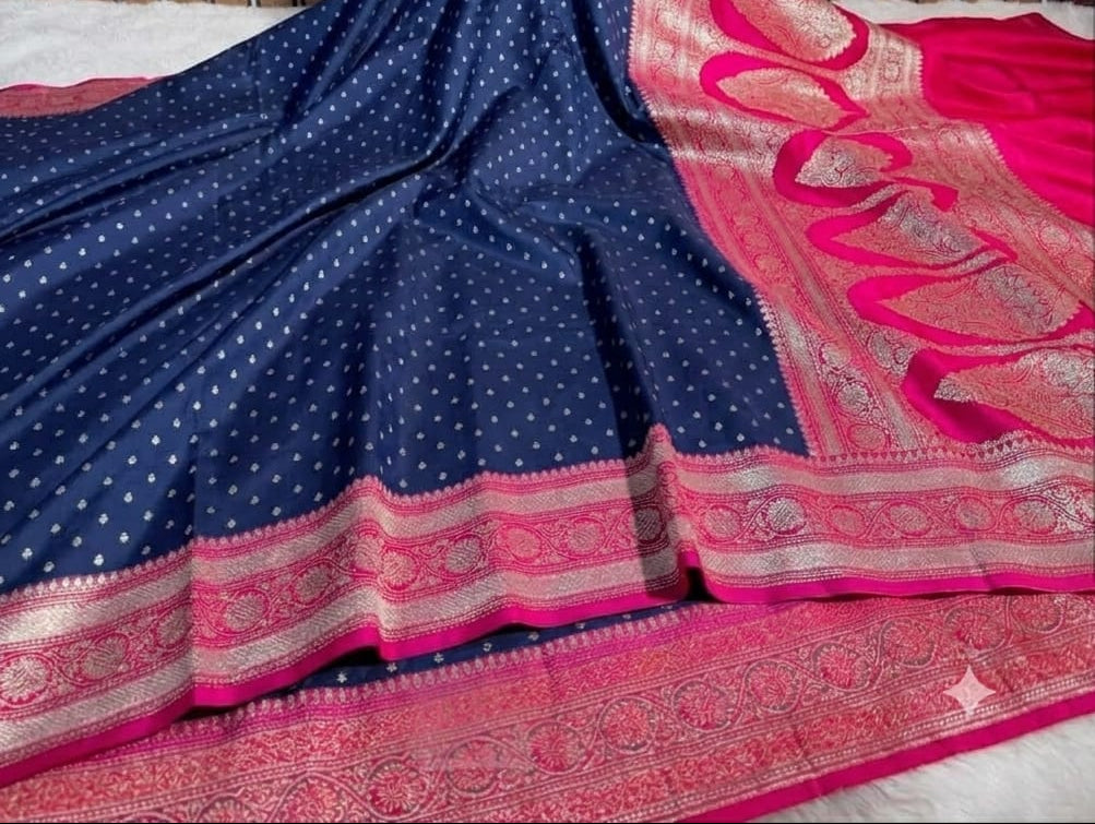 neelakshi blue and pink saree