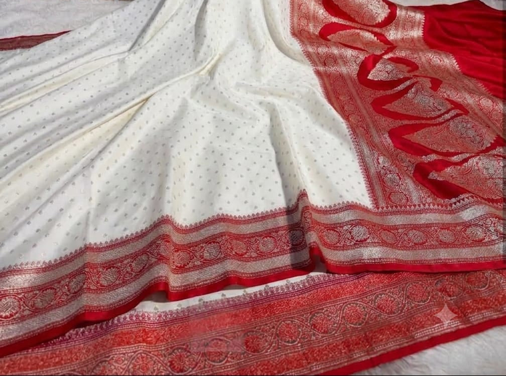 neelakshi white and red saree