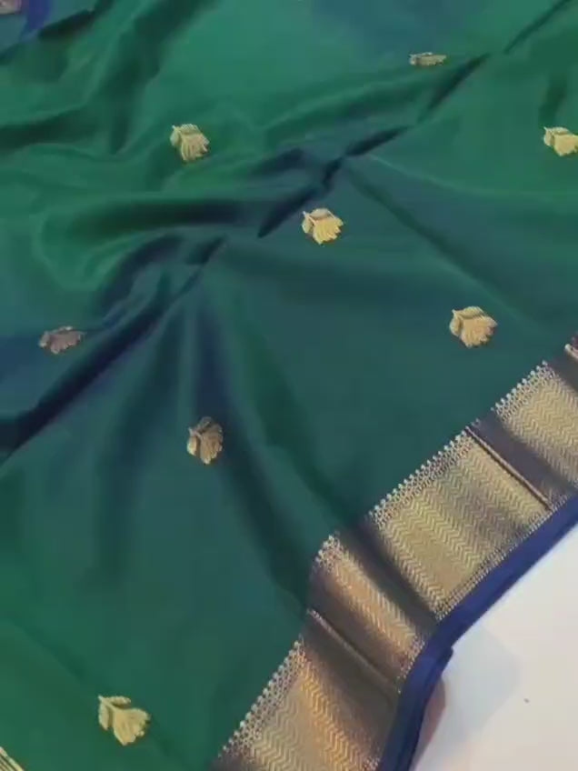 lotus motif maheswari saree