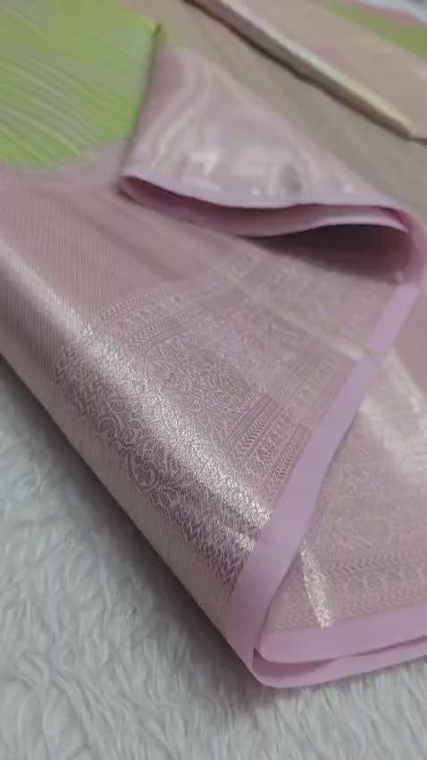 Kanchi semi silk green saree