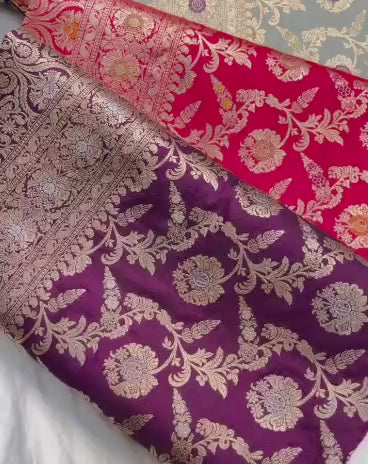 Kashika Banarasi Katan Mashru Soft Silk Saree