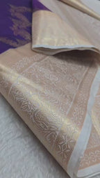 Kanjeevaram purple saree
