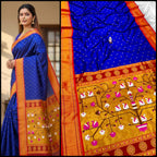 swan blue paithani