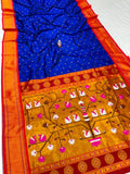 swan blue paithani 1