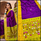 swan purple paithani