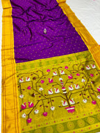 swan purple paithani 1