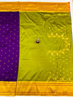 swan purple paithani blouse