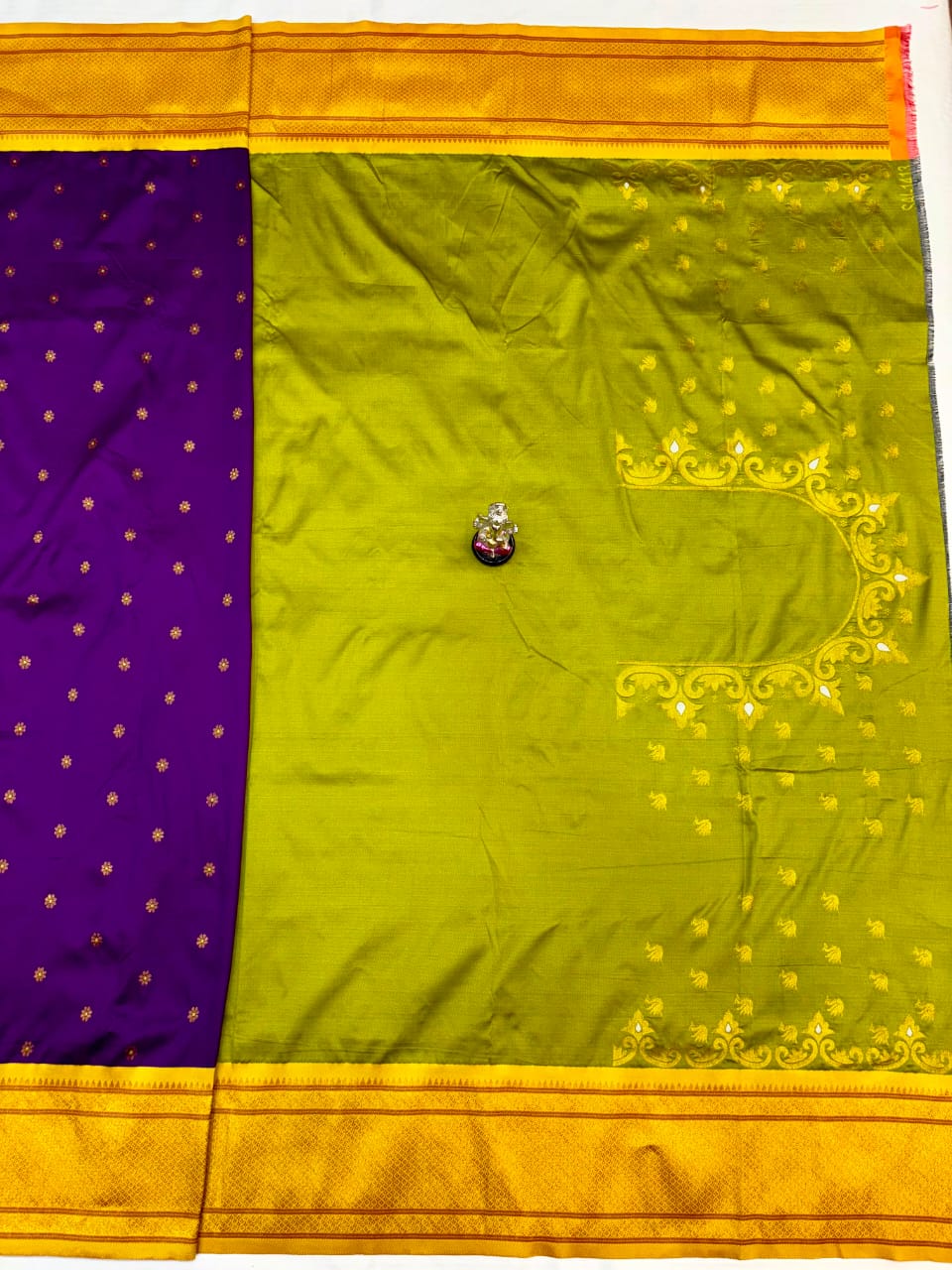 swan purple paithani blouse