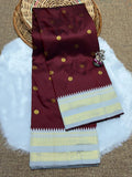 varna maroon saree
